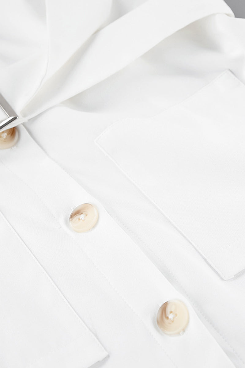 Combinaisons décontractées à porter au quotidien, avec poches, boutons, ceinture et col montant.