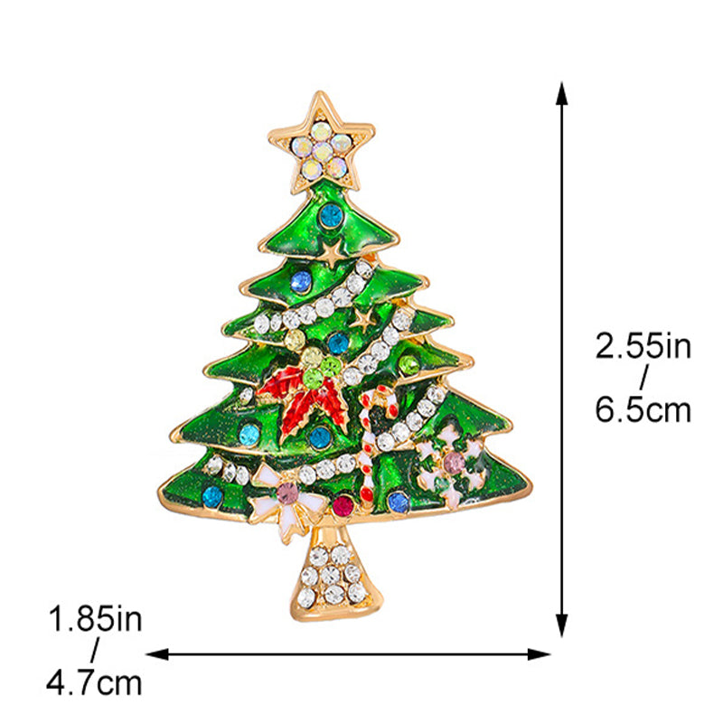 Broche arbre de Noël à strass à chaud quotidienne