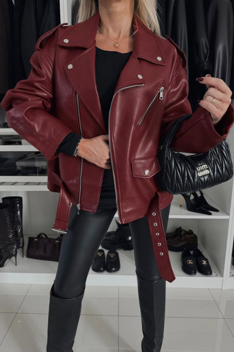 Vêtements d'extérieur décontractés à col rabattu et fermeture éclair (5 couleurs)