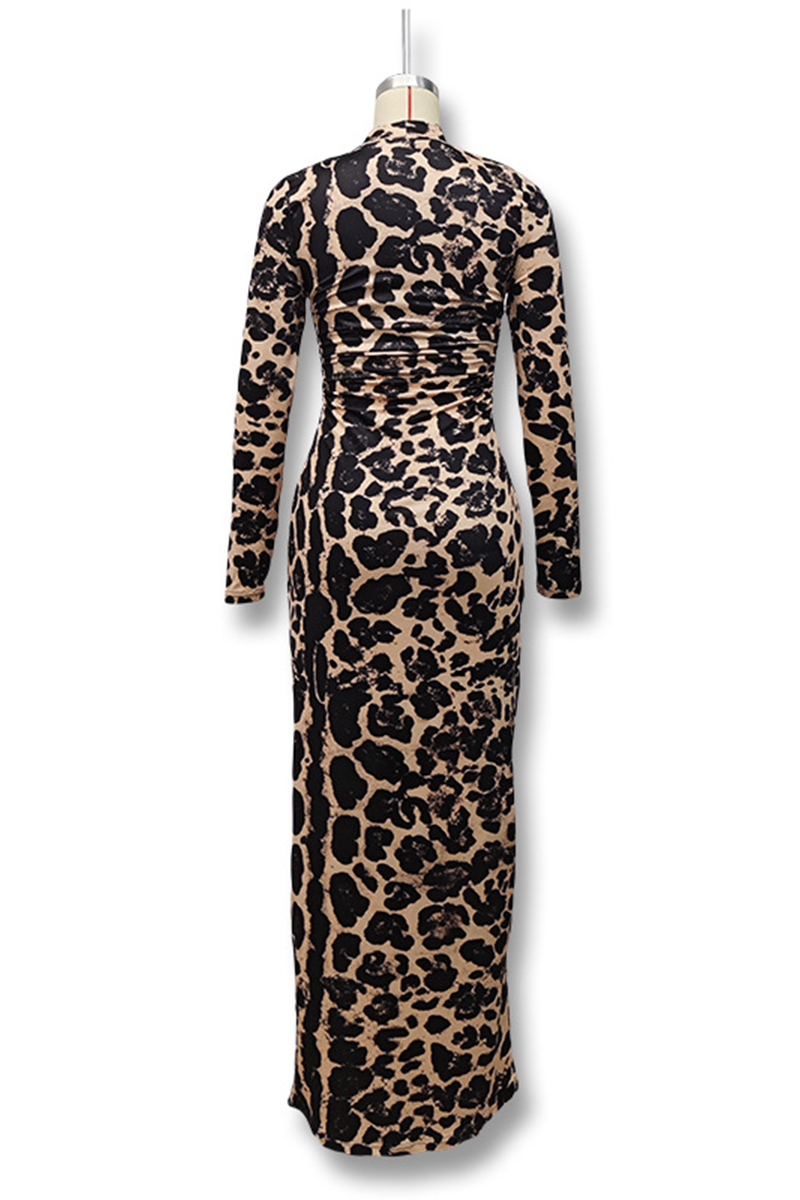 Robe-jupe sexy à imprimé serpent, rayures contrastées, demi-col montant, une seule épaule.