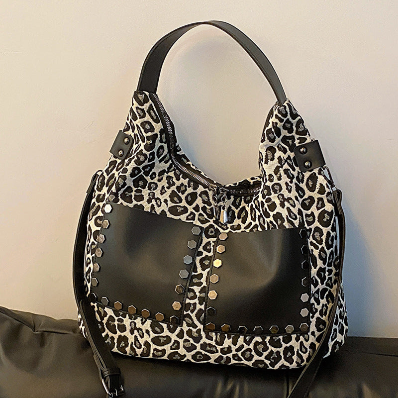 Sacs à fermeture éclair Daily en patchwork à imprimé léopard