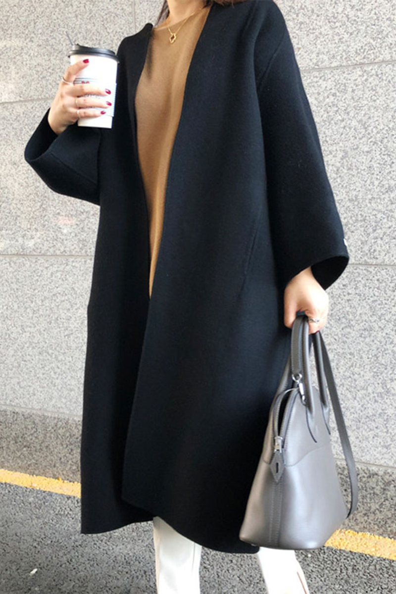 Vêtements d'extérieur décontractés, style streetwear, avec poches et col en cardigan (6 couleurs)