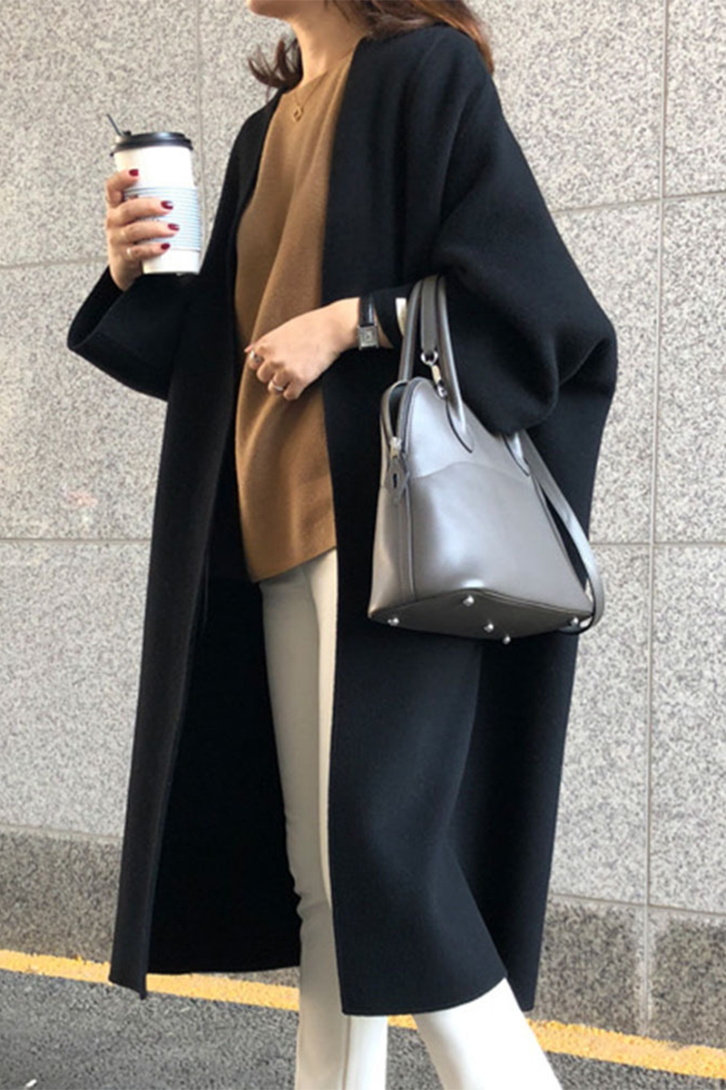 Vêtements d'extérieur décontractés, style streetwear, avec poches et col en cardigan (6 couleurs)