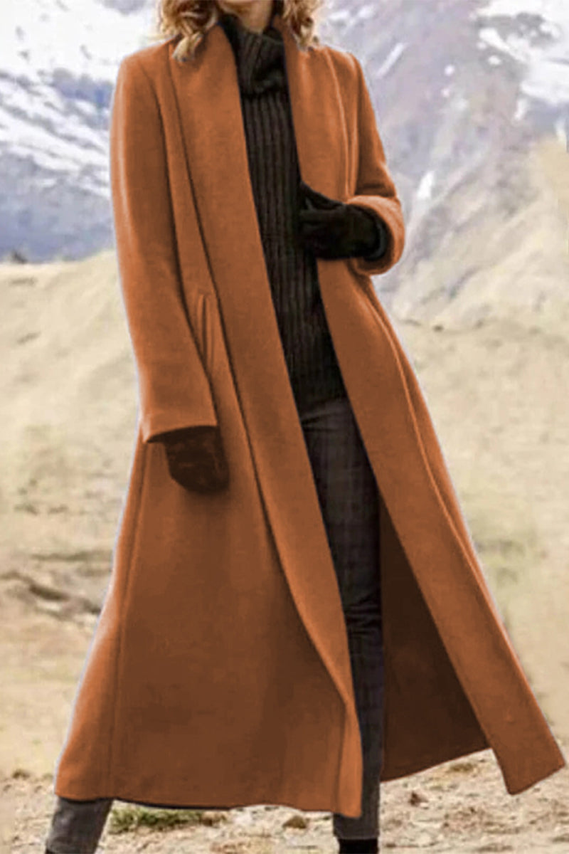 Vêtements d'extérieur décontractés à col châle avec poches (7 couleurs)