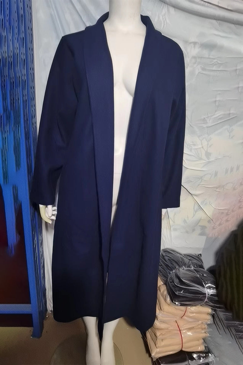 Vêtements d'extérieur décontractés à col châle avec poches (7 couleurs)