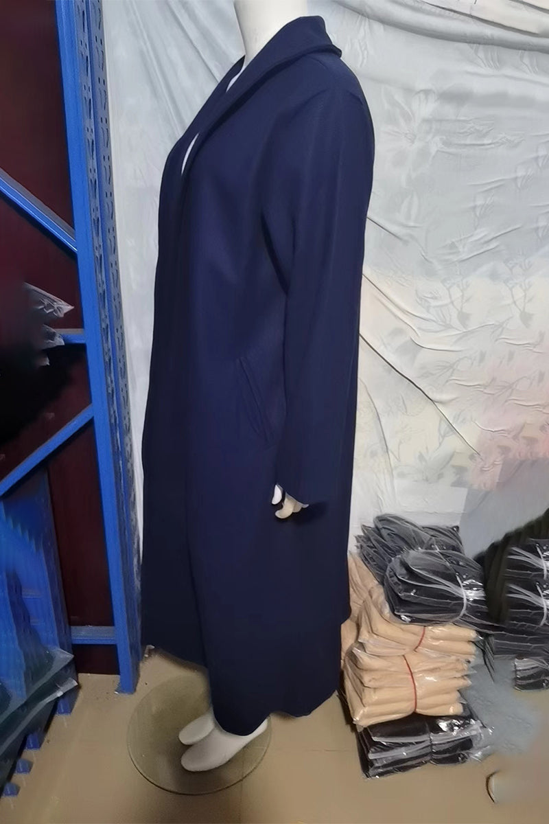 Vêtements d'extérieur décontractés à col châle avec poches (7 couleurs)