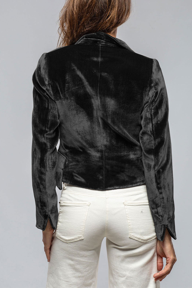 Vêtements d'extérieur en velours à col montant, style patchwork, avec poches (4 couleurs)