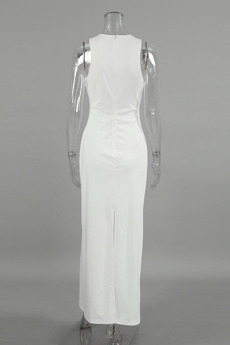 Robes décontractées à porter au quotidien, col rond, sans manches