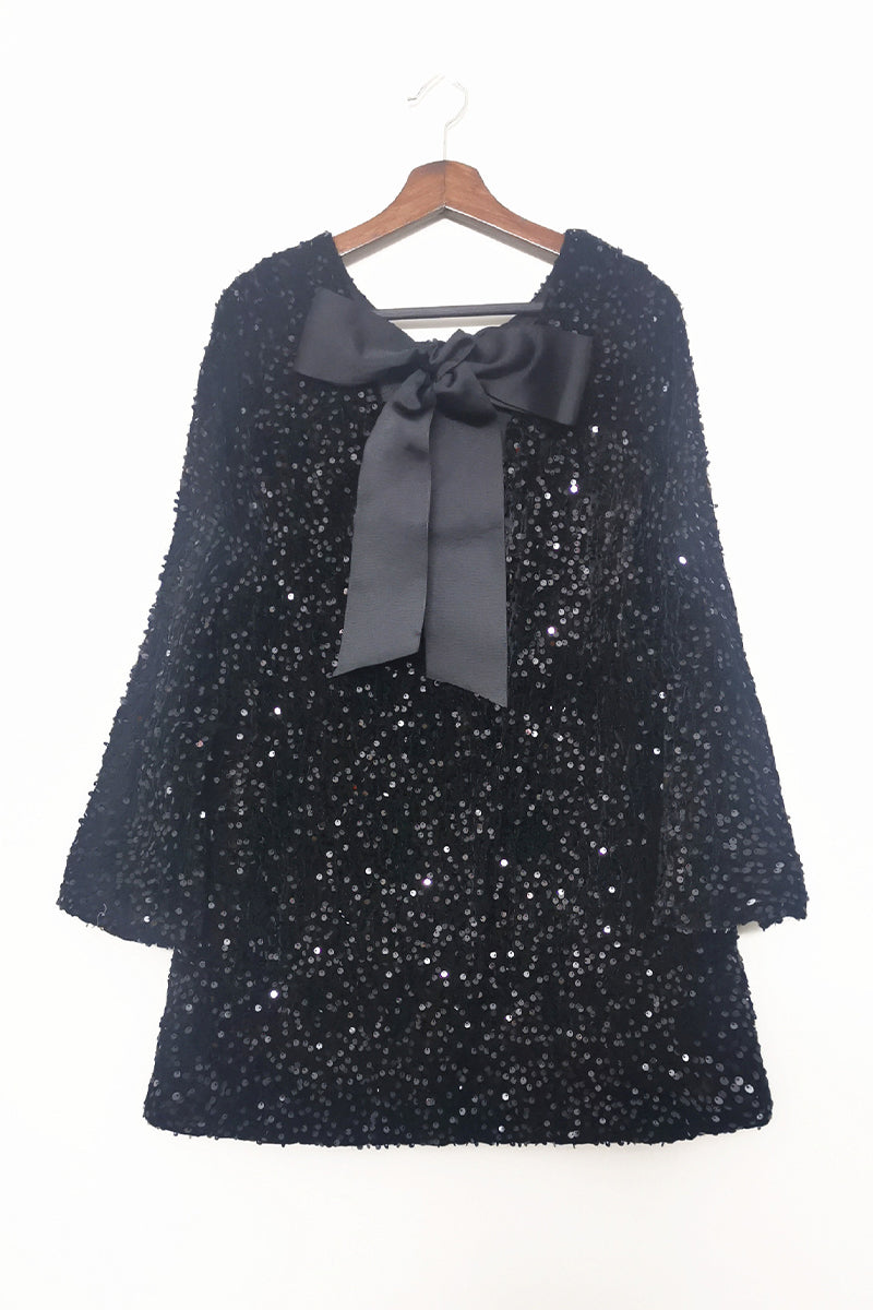 Sexy Sequins Lace Up Backless O Neck A Line Dresses