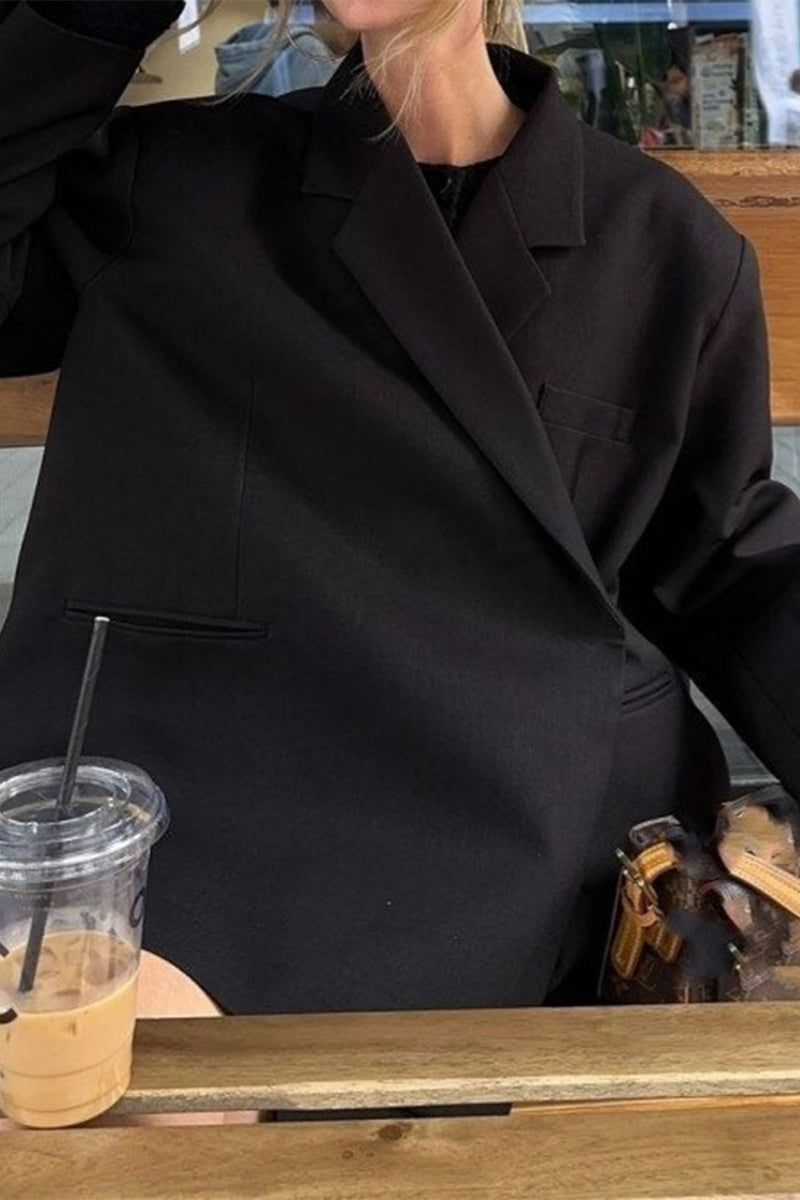 Vêtements d'extérieur décontractés à lacets et col montant avec poches (3 couleurs)