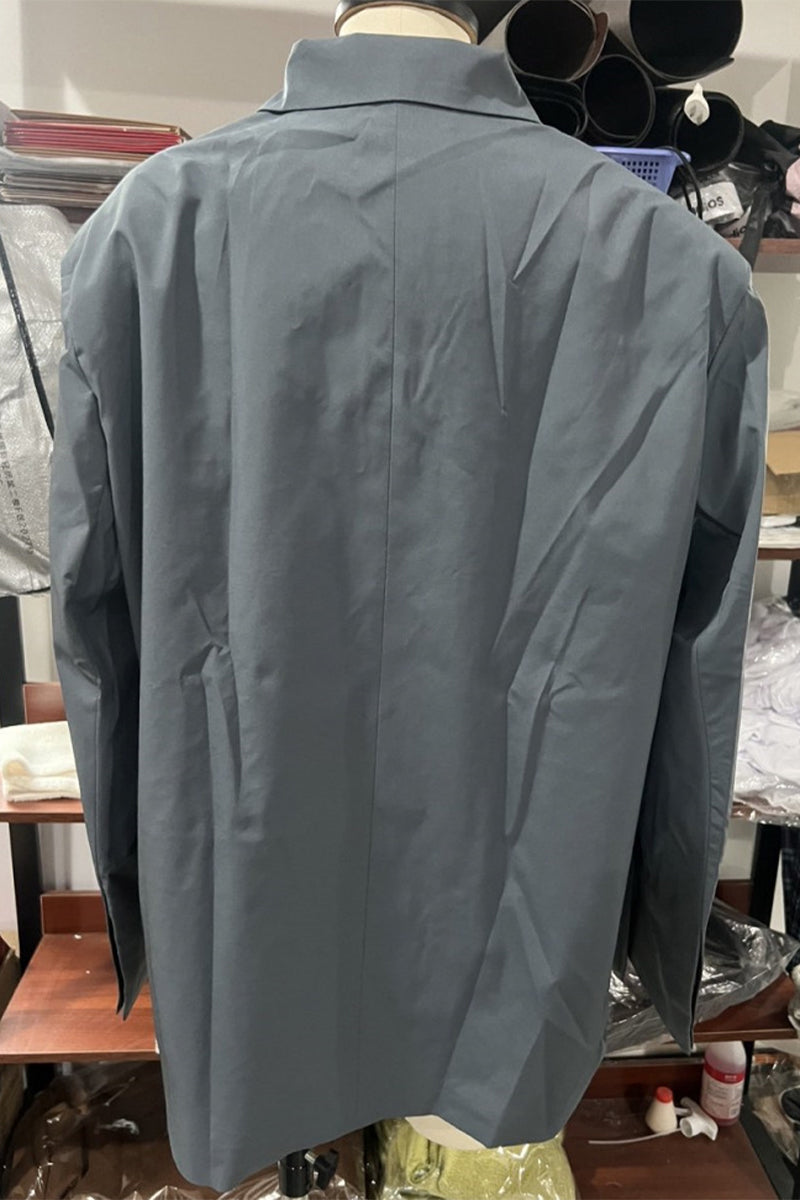 Vêtements d'extérieur décontractés à lacets et col montant avec poches (3 couleurs)