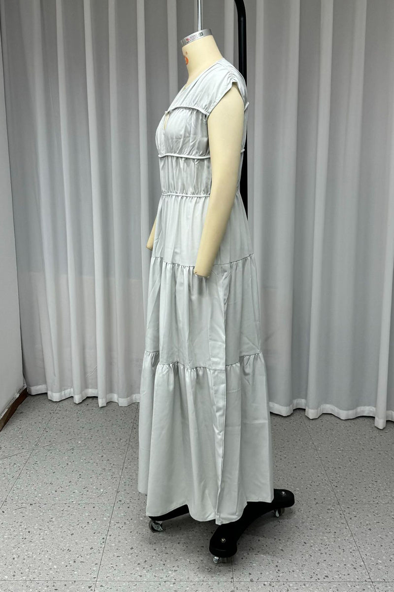 Robes décontractées sans manches à col en V et patchwork