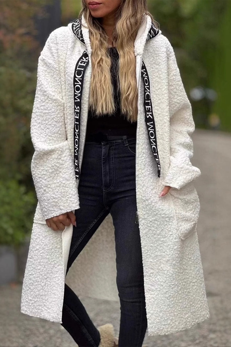 Vêtements d'extérieur à capuche zippés, style patchwork et poches, décontractés (6 couleurs)