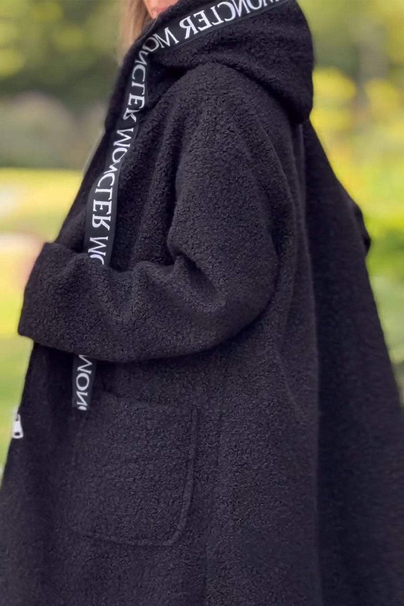 Vêtements d'extérieur à capuche zippés, style patchwork et poches, décontractés (6 couleurs)