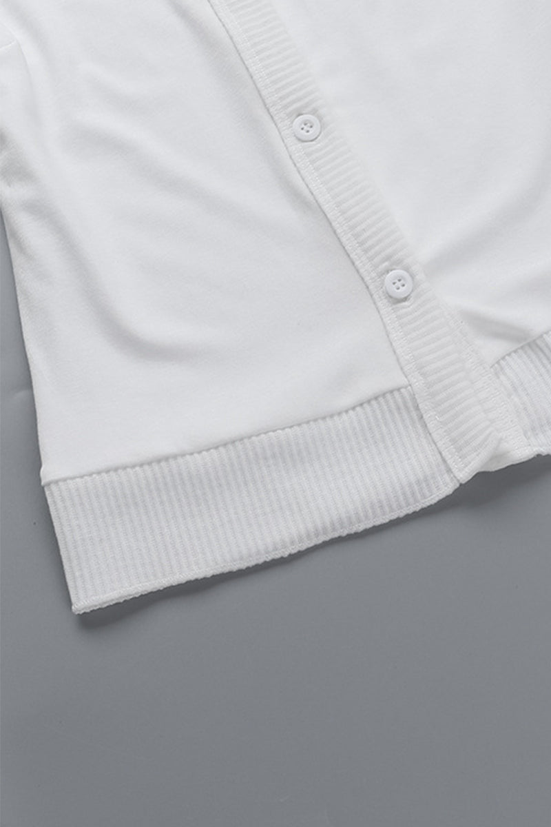 Vêtements d'extérieur décontractés à porter au quotidien, col rond et boutons.