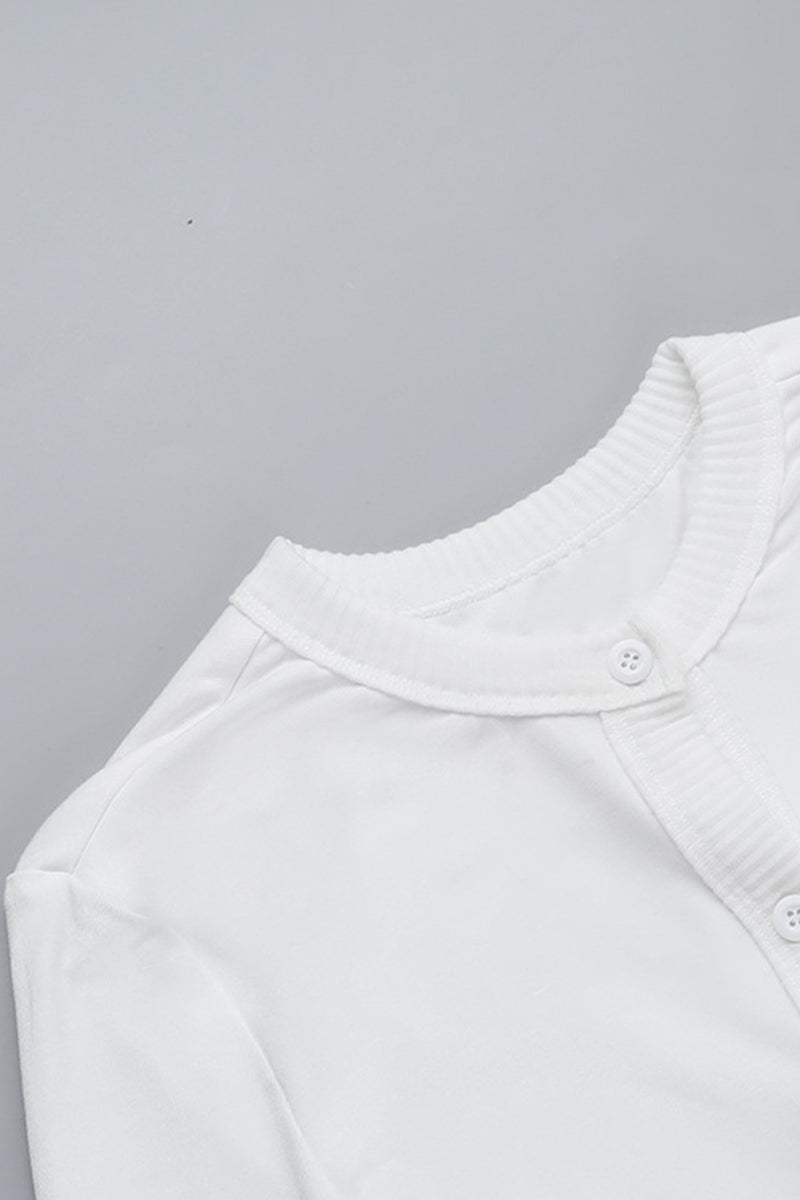 Vêtements d'extérieur décontractés à porter au quotidien, col rond et boutons.