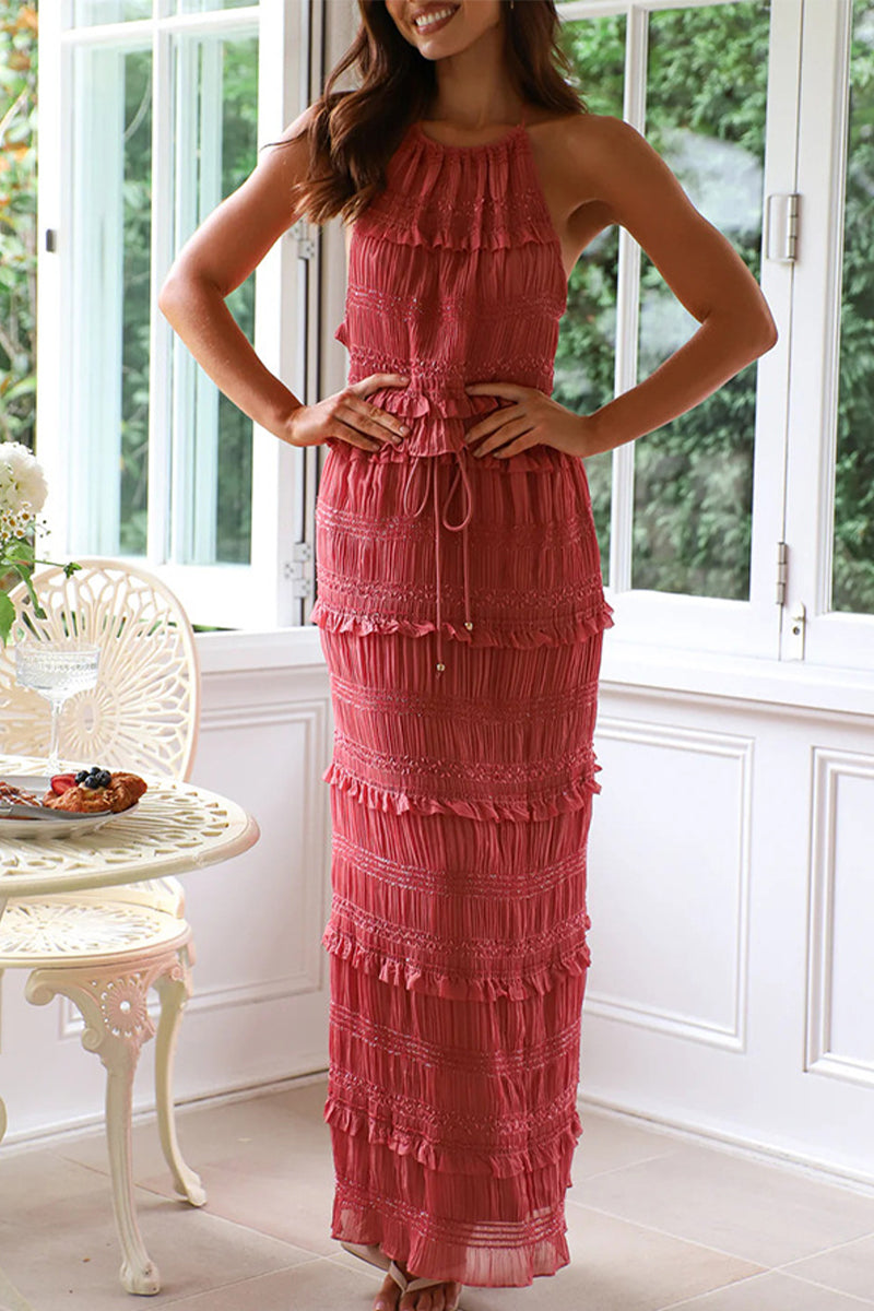 Sexy Schnür-Halter-Top, ärmellos, zweiteilig (4 Farben)