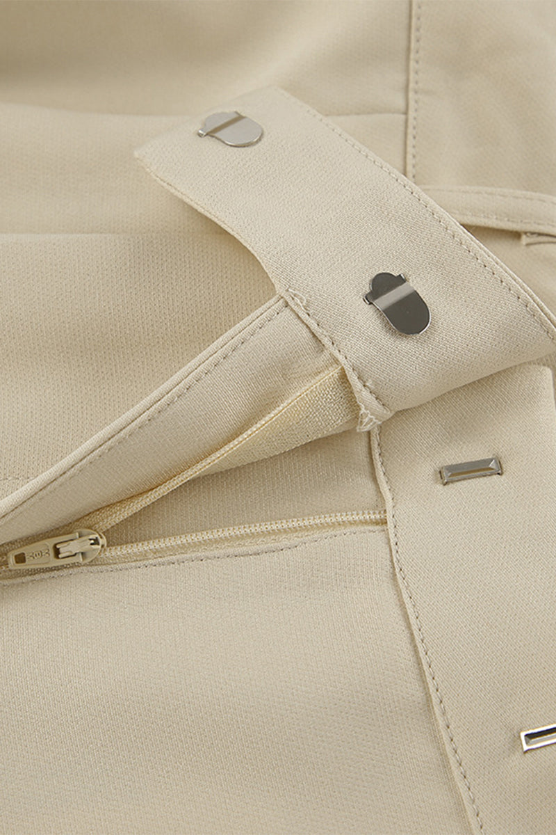 Casual Street Patchwork Loose High Waist Wide Leg Bottoms(No waist belt)