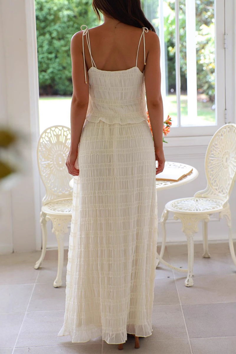 Sexy Schnür-V-Ausschnitt Ärmellos Zweiteiler