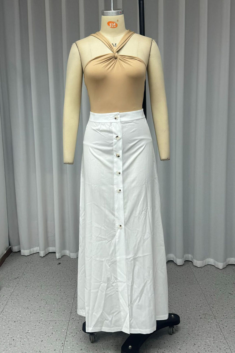 Ensemble deux pièces décontracté à bretelles et sans manches avec boucle.