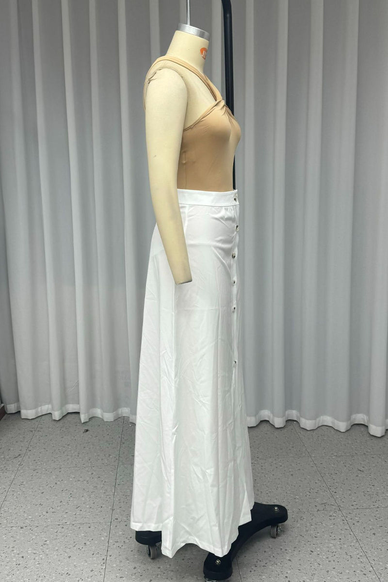 Ensemble deux pièces décontracté à bretelles et sans manches avec boucle.