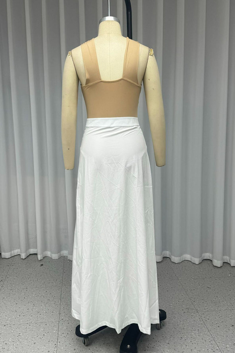 Ensemble deux pièces décontracté à bretelles et sans manches avec boucle.