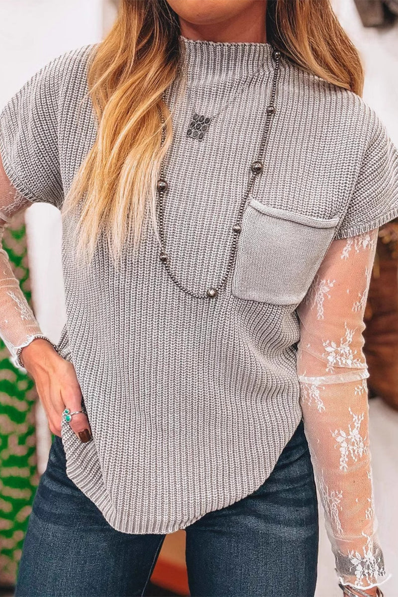 Casual Pocket Half A Turtleneck Sweaters(9 Colors)