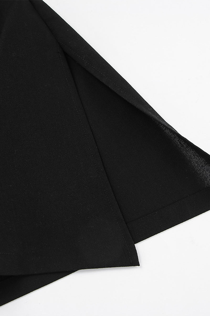 Sexy Solid Color Slit Zipper Strapless Tops