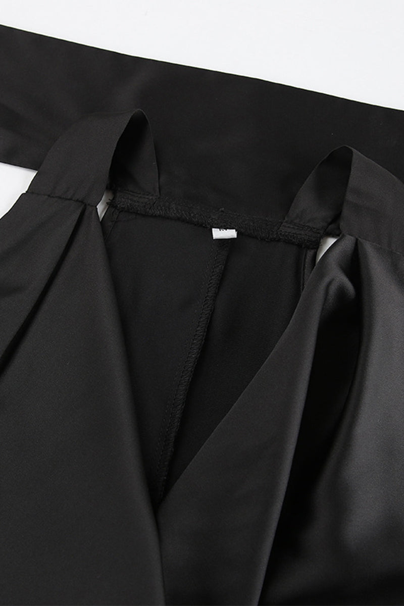 Sexy Lace Up Halter One Step Skirt Dresses