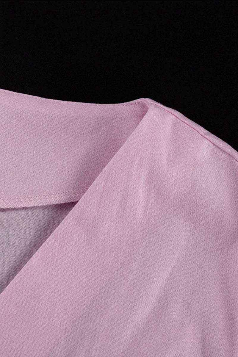 Ensemble deux pièces décontracté, col en V, sans manches, à boutons.