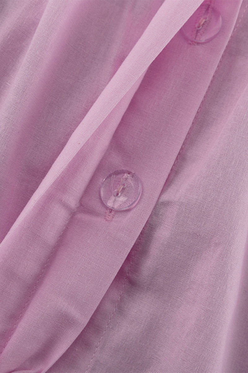 Ensemble deux pièces décontracté, col en V, sans manches, à boutons.