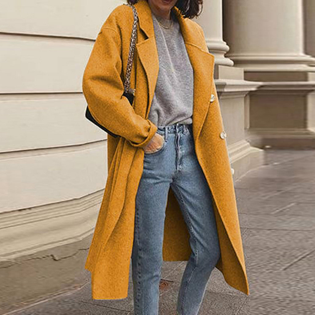 Double Breasted Woolen Coat