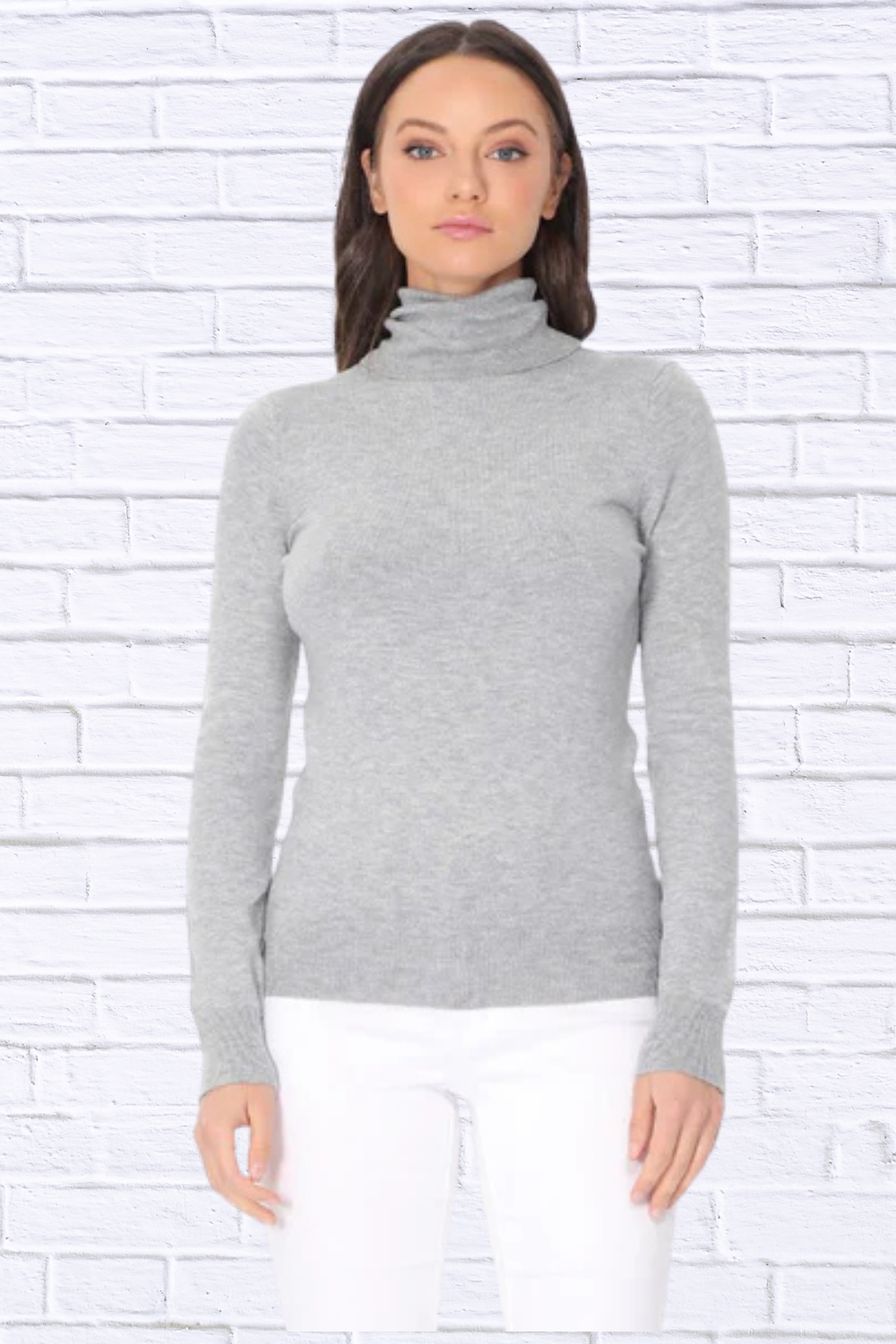 Turtleneck Spandex Stretch Pullover Sweater