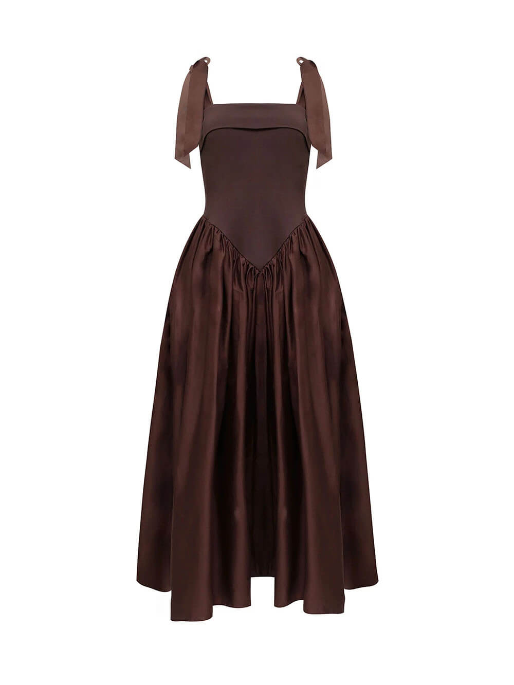 Elegant Bow Ruched Backless Maxi Dress