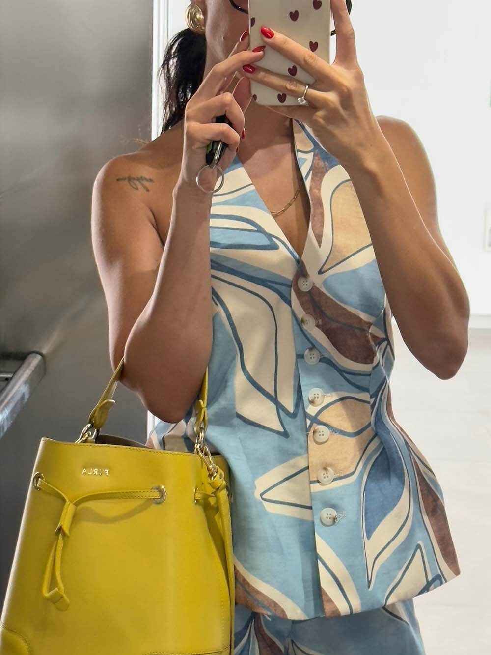 Fashion Backless Printed Sleeveless Tank Top