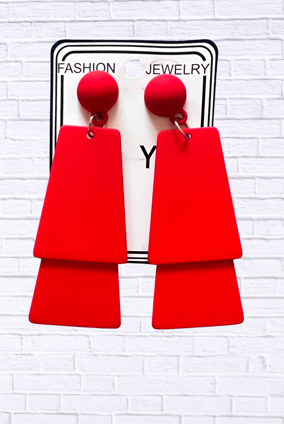 Untitled Bold Geometric Drop Earrings – Statement Fashion Jewelry