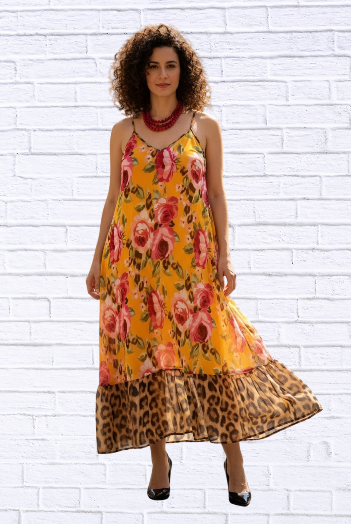 Demi Dress Sheer Flare Strappy Dress