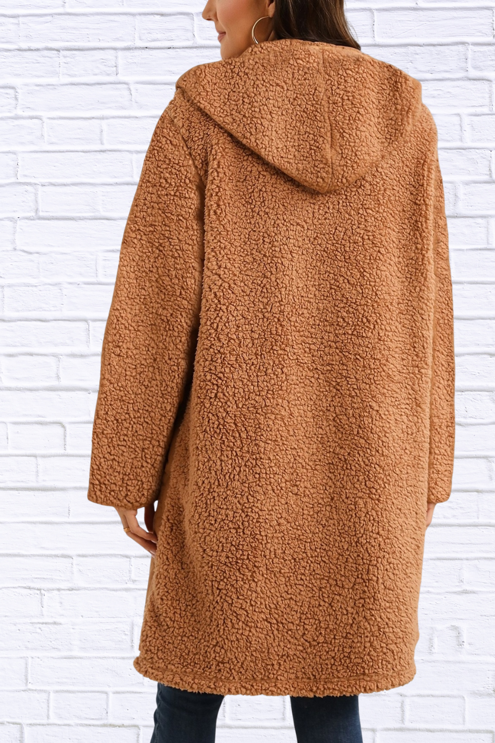 Zip Up Long Sleeve Hooded Outerwear