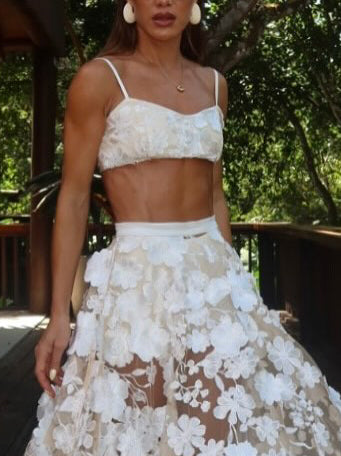 Exquisite Floral Embroidered Bralette Top