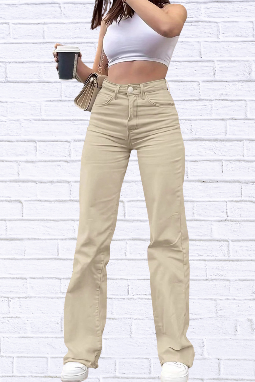 High-Waisted Wide Leg Jeans