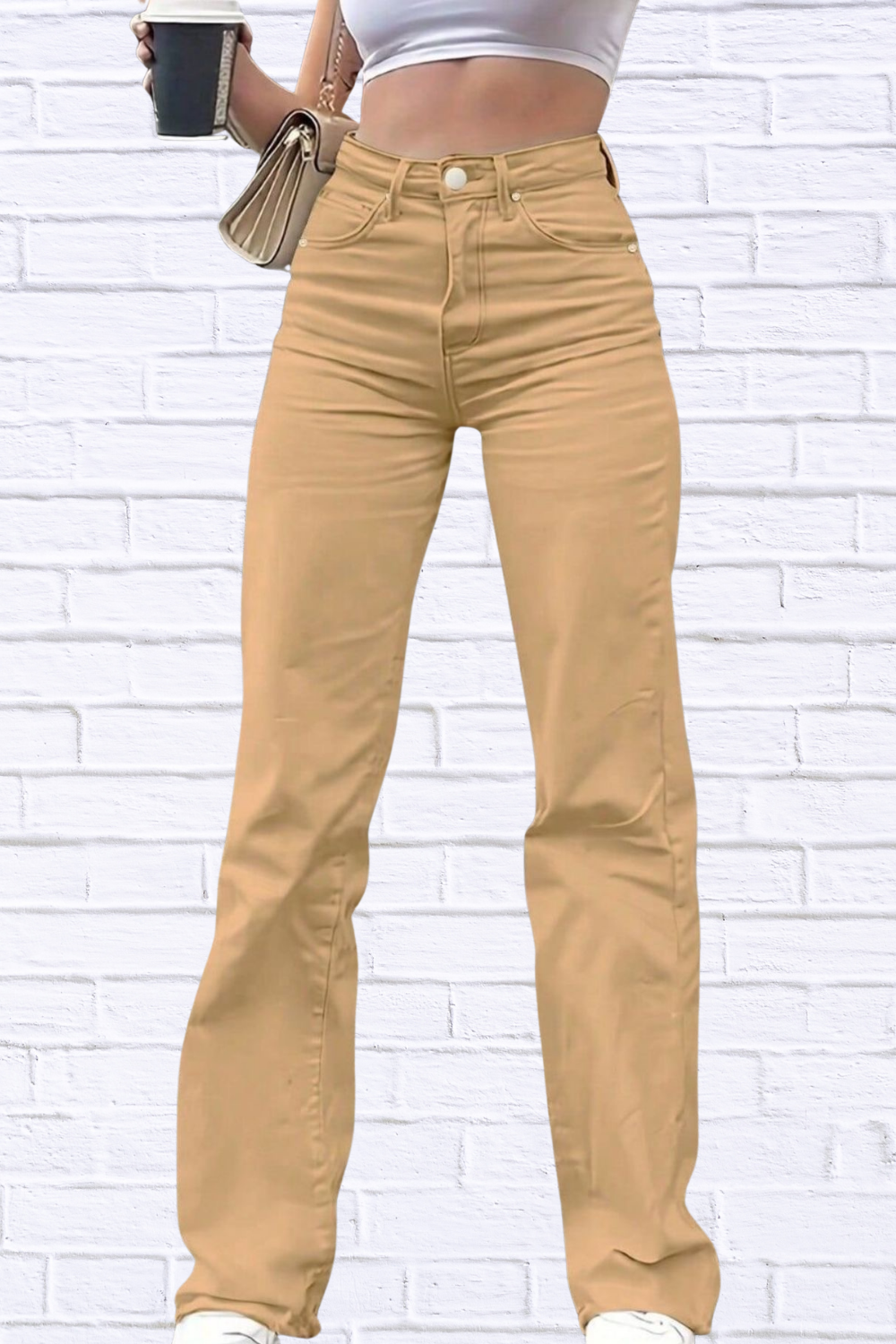 High-Waisted Wide Leg Jeans