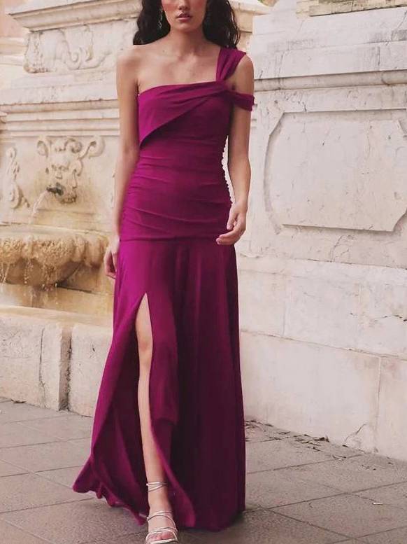 Off-shoulder Slim-Fit Maxi Dress