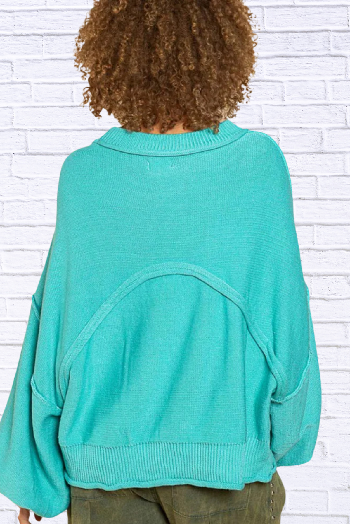 🩵 Changing Season Ribbed High-Neck Sweater