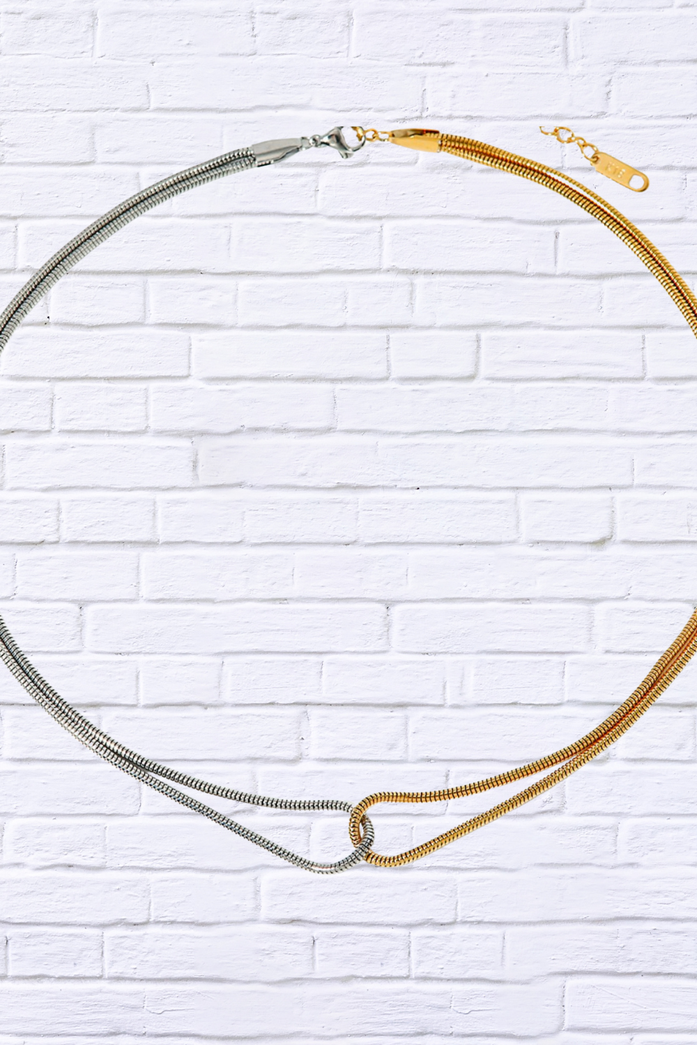 18K Gold-Plated Stainless Steel Two-Tone Necklace