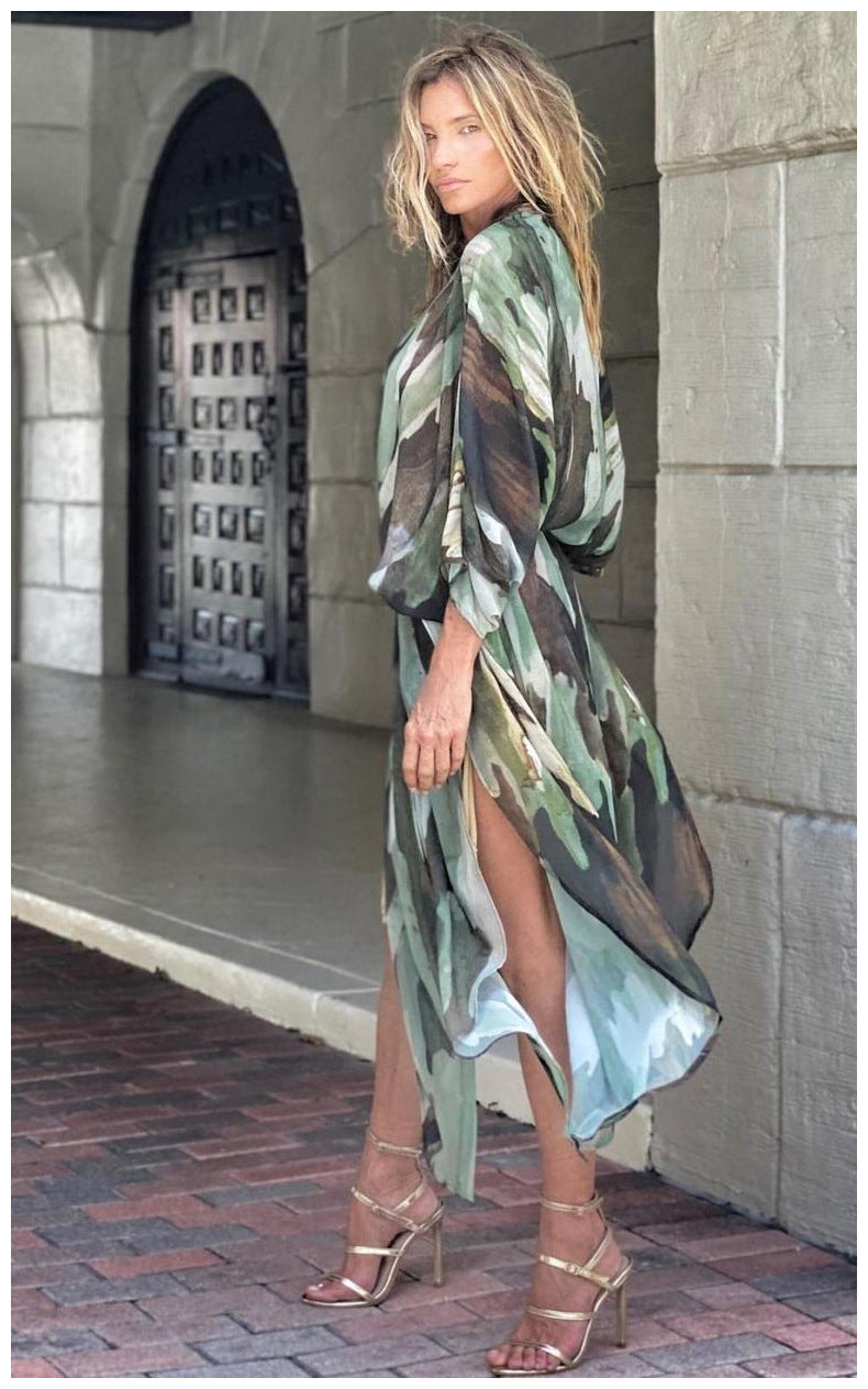 Chiffon Cardigan Dress