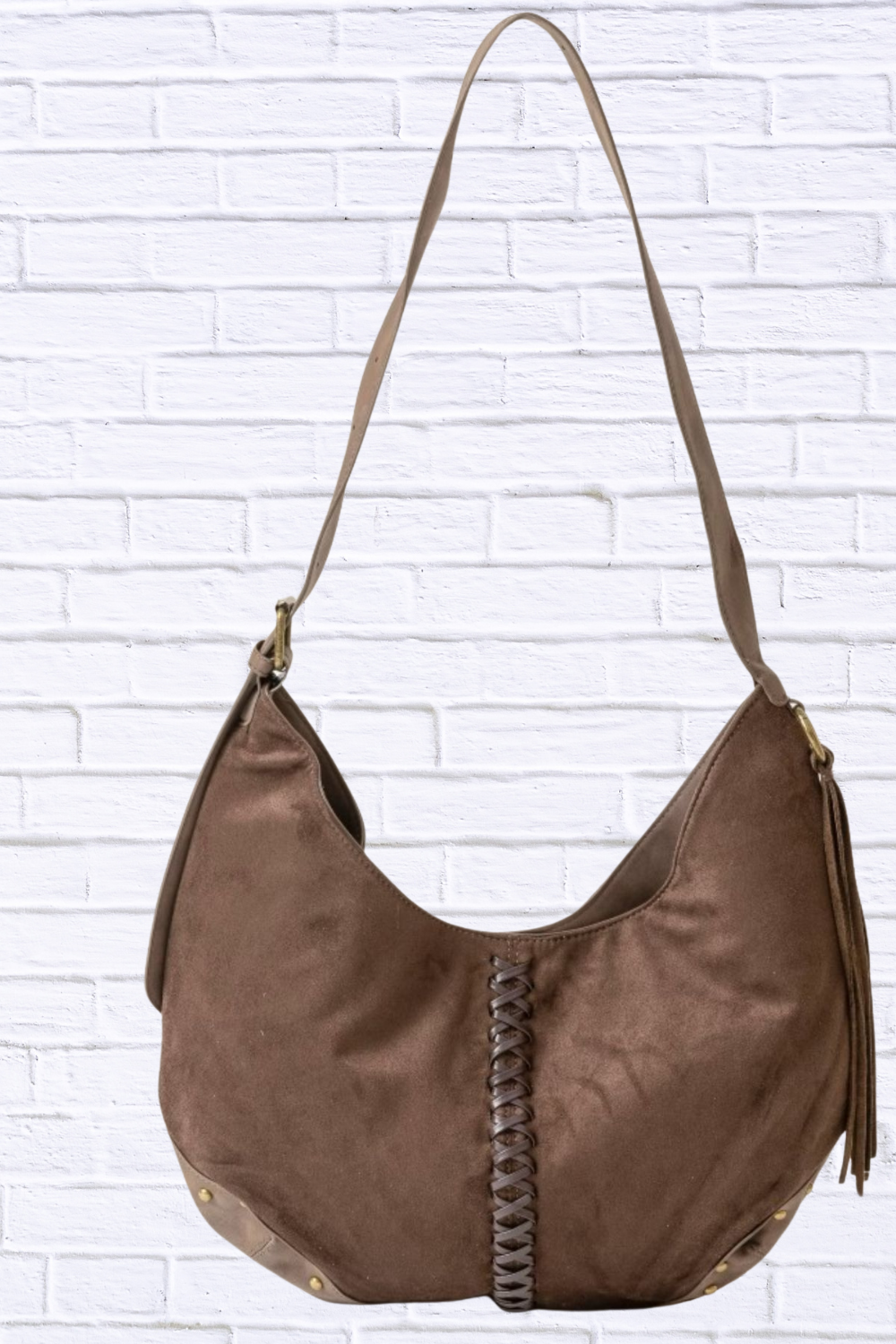 Fame Braided Detail Hobo Shoulder Bag
