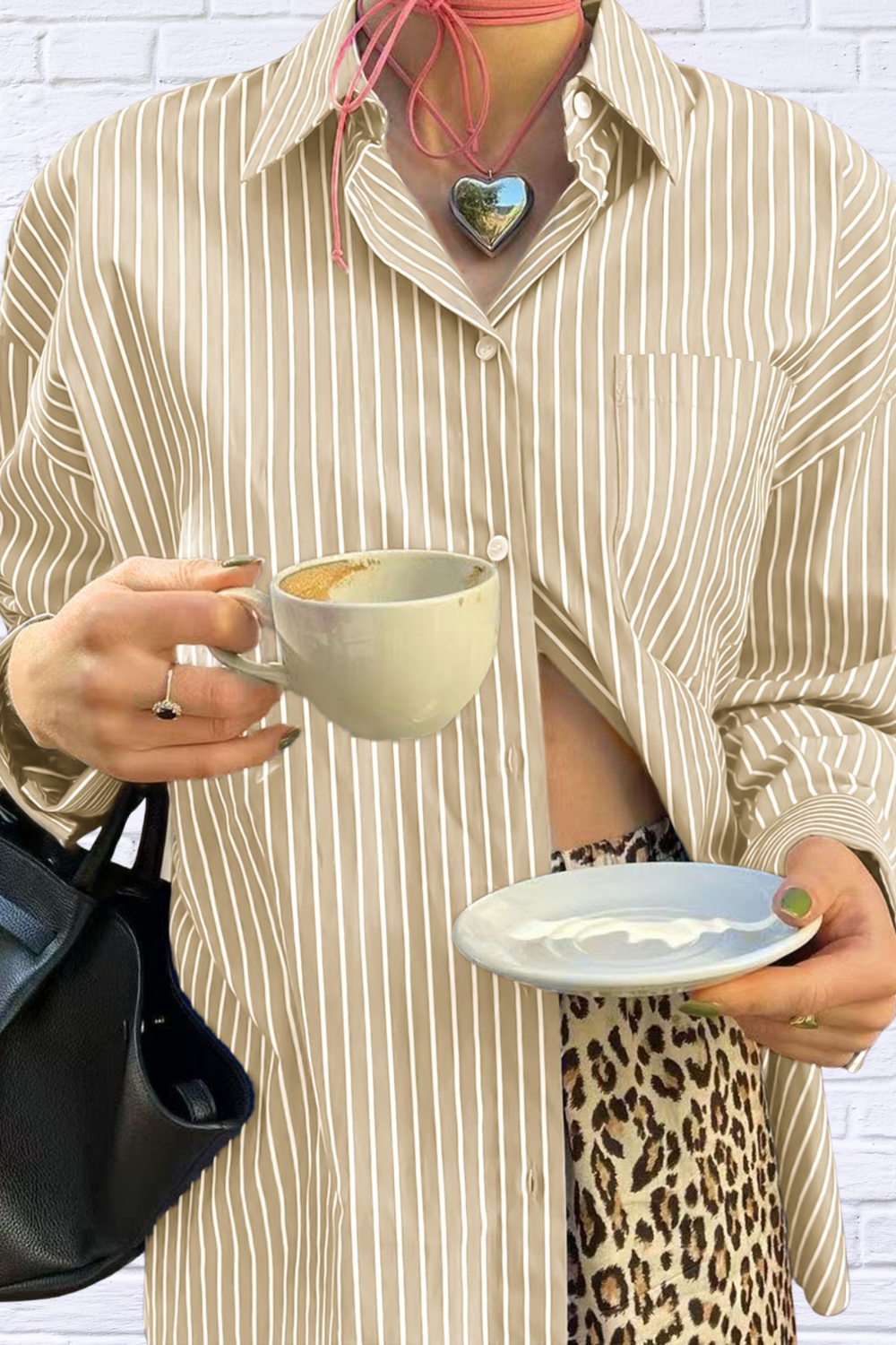 Effortless Cool – Oversized Striped Button-Down Shirt