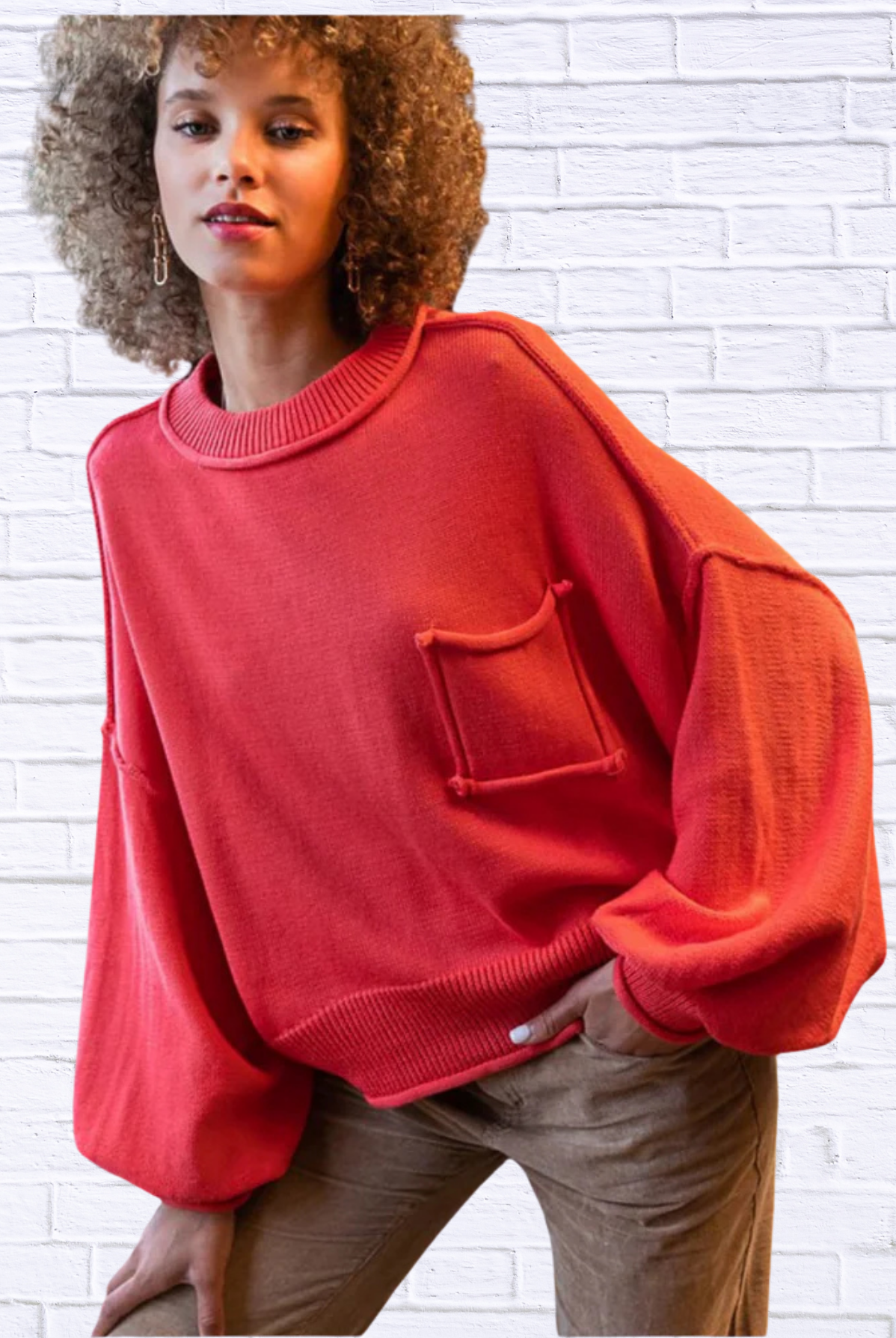 🩵 Changing Season Ribbed High-Neck Sweater