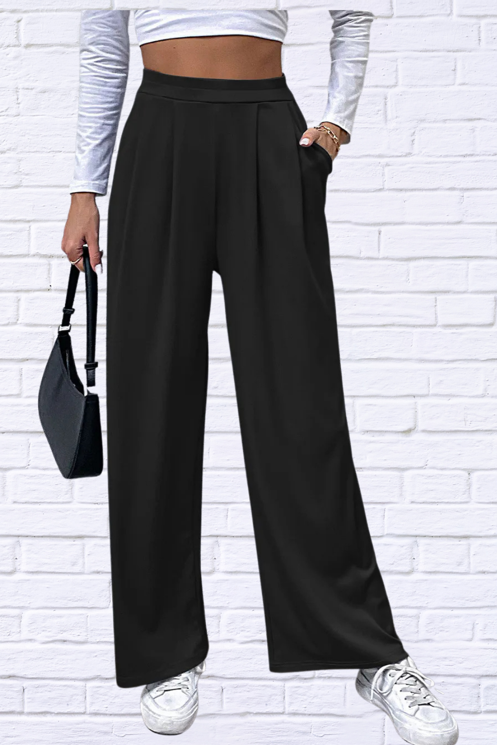 High Waisted Straight Pants