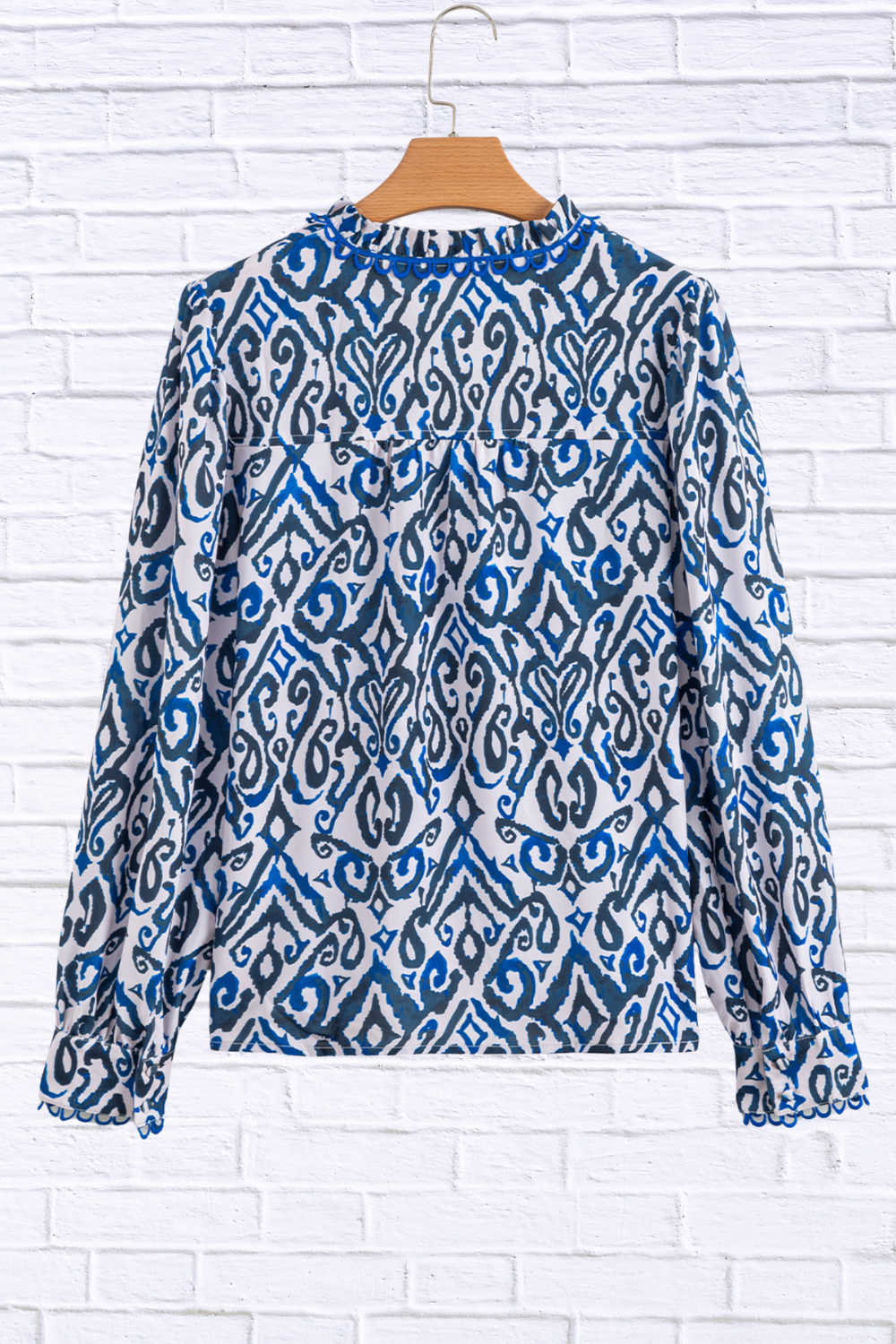 Paisley Print Long Sleeve Blouse